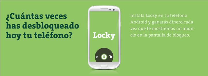 [Sin comprobante]Gana 0.50 por dia con tu android + 0.50 de bienvenida Locky-app