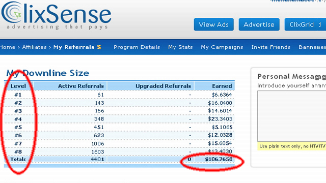   اعلى معدلات ربح مع Clixsense واربح من 8 مستويات للريفيرال .. Clixsense-8-levels-red