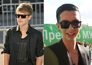 Justin Bieber con los mismos lentes que uso Bill en los Muzz TV  Mismos