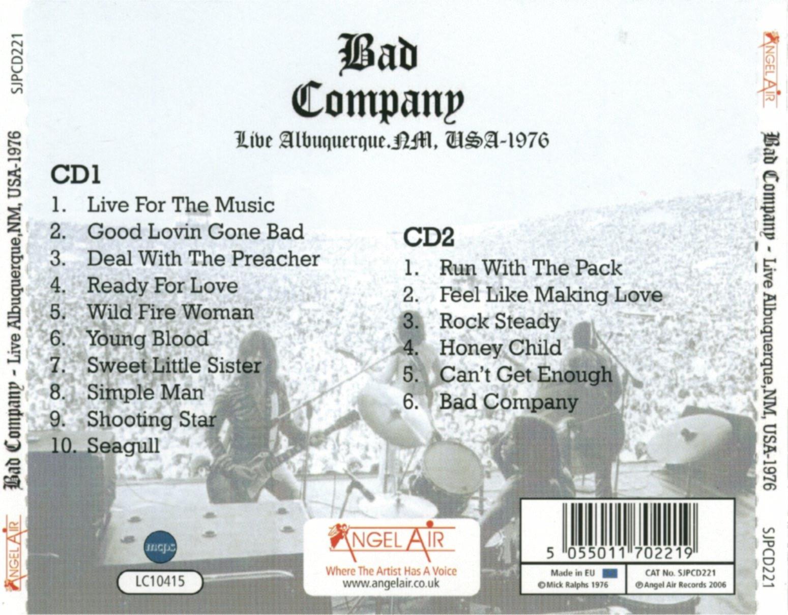 free - BAD COMPANY - ROUGH DIAMONDS (1982) # SAGA FREE/BAD COMPANY PARTE I - Página 11 Back