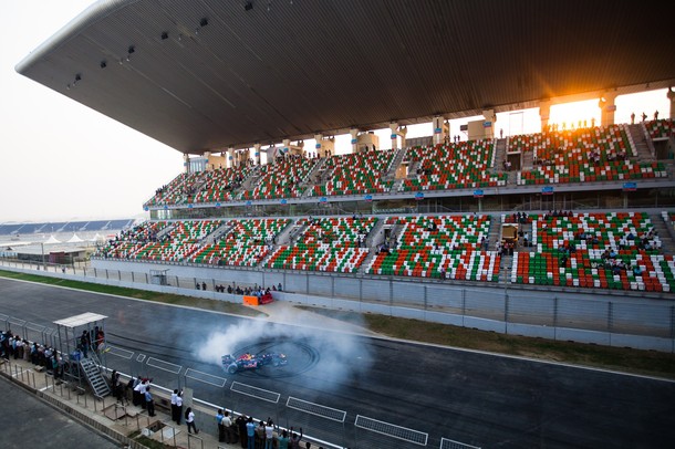 Première image de Indian circuit GP dévoilant avec Red Bull F1 voiture 1