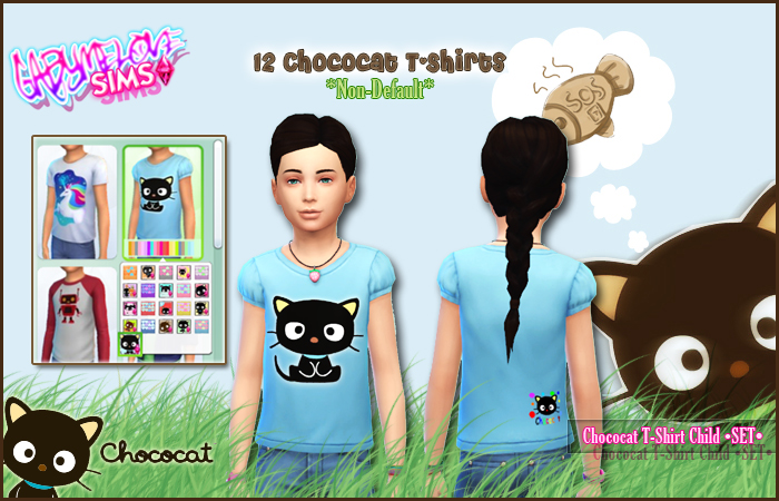 Gabymelove's -Sims 4- - Página 2 %255BGabymelove%255D%2BChococat%2BT-Shirt%2BChild%2B-Set%2BB