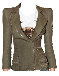 جواكيت, نسائية Balmain-Heavy-Canvas-Military-Style-Jacket-16