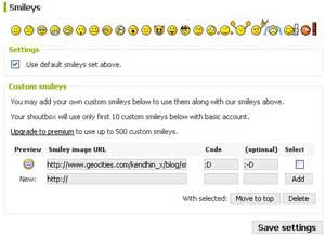 Menambah Emoticon di Shoutbox Smiledisplay