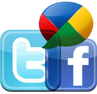 Botão do Facebook, Twitter, Google Buzz no mesmo Gadget  Widget-redes-sociais