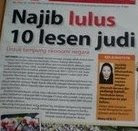 Najib lulus 10 lesen JUDI 10judi