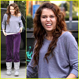 MIFBGVN DHRTF Miley-cyrus-purple-pants