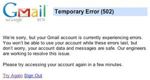 2009 இல் பெரிய இணைய நிறுவனங்களில் ஏற்பட்ட கோளாறுகள் Gmail