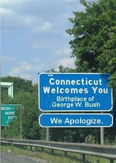 நையாண்டி படங்கள் - ஜார்ஜ் புஷ் Bush_connecticut_welcome