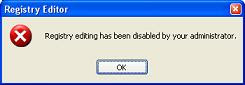 حل مشكله الرجيستري Registry Editing has been disabled by your administrator 1