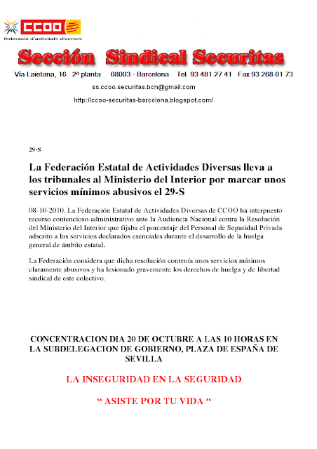 Se interpone recurso Contencioso-Administrativo contra el Ministerio del Interior Demandaserviciosminimos