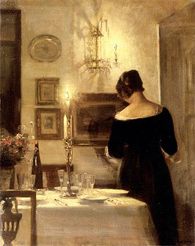 Carl Vilhelm Holsøe Carl%2BVilhelm%2BHolsoe%2B%2528Danish%2Bartist%252C%2B1863-1935%2529%2BIn%2Bthe%2BDining%2BRoom