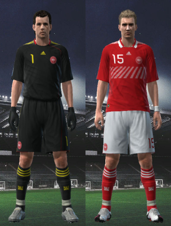 Pes 2010 - Denmark 09-11 Home & GK Home Kits Preview