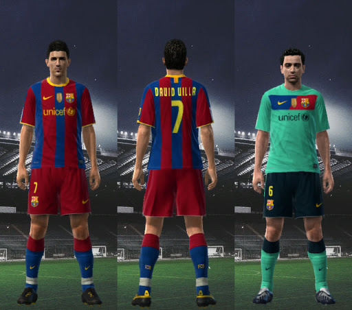 Pes 2010 - Barcelona 10/11 Player Kits Preview