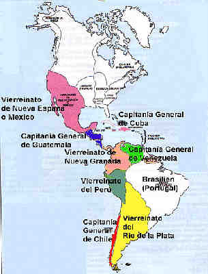 La salida al mar para Bolivia por Chile y la rivalidad con Perú, Bolivia y Argentina  VIRREINATOS