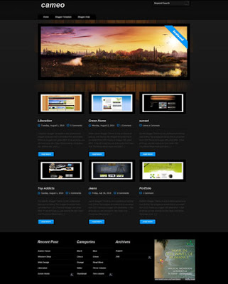  Cameo, the Photo Blogger Template  Cameo-blogger-theme