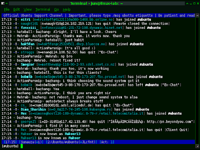 IRC en la terminal con irssi Irssi1