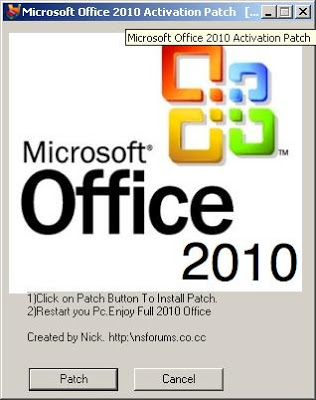 Microsoft Office 2010 - Activation Patch | 2.08 Kb O2010p