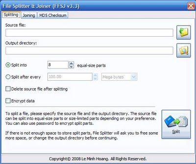 File Splitter & Joiner 3.3 (FFSJ) | 1.04 Mb File%2BSplitter%2526Joiner%2BExe%2BGarden