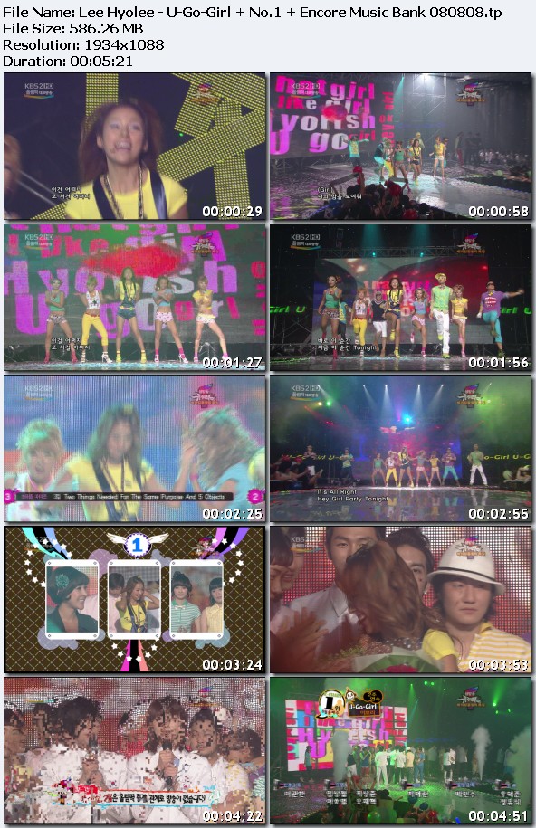 [080808] Hyori - U Go Girl, No.1 KBS Music Bank [586M/tp] - Page 2 LeeHyolee-U-Go-GirlNo1EncoreMusicBa