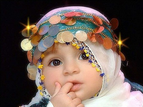 صور و خلفيات اطفال حلوة  v.cute baby images CuteMuslimBabyGirl1480x358