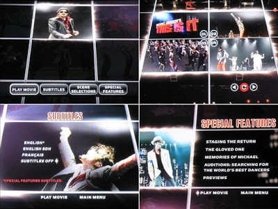 Menu do Ecrã para This is it DVD Tiimenu