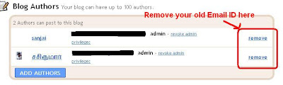 பிளாக்கரில் நுழைவு(Login) ஈமெயிலை எப்படி மாற்றுவது Change-blogger-email