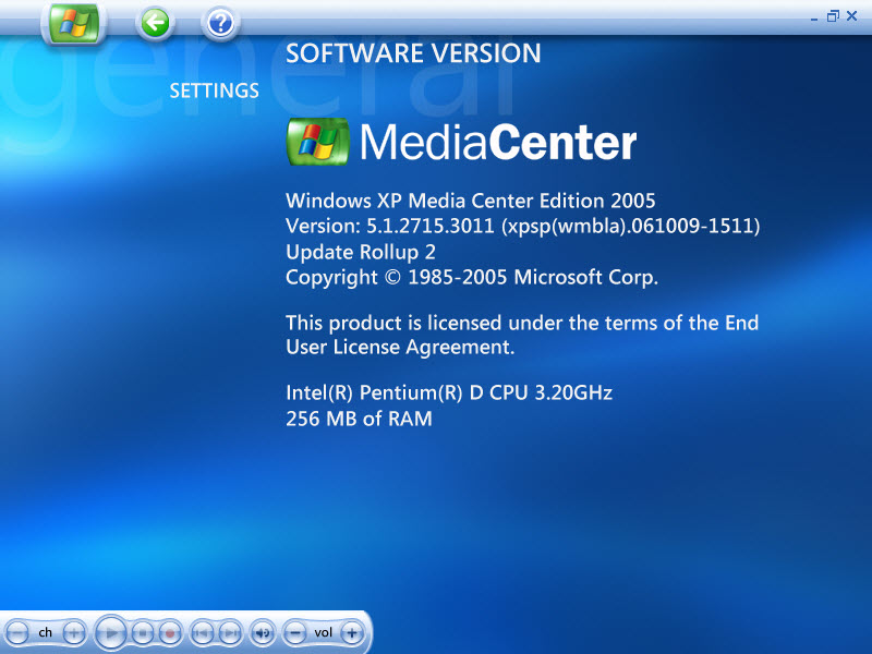 النسخه الاصليـة Windows XP Media Center Edition 2005 SP3 بسريال بحجم 700 Mce2005-9