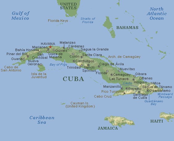 Cuba y EE UU vuelven al discurso de la guerra fría Cuba_map