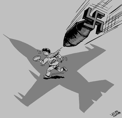 UN DESCANSO EN EL CAMINO - Página 3 Israeli_raid_on_Gaza_2_by_Latuff2