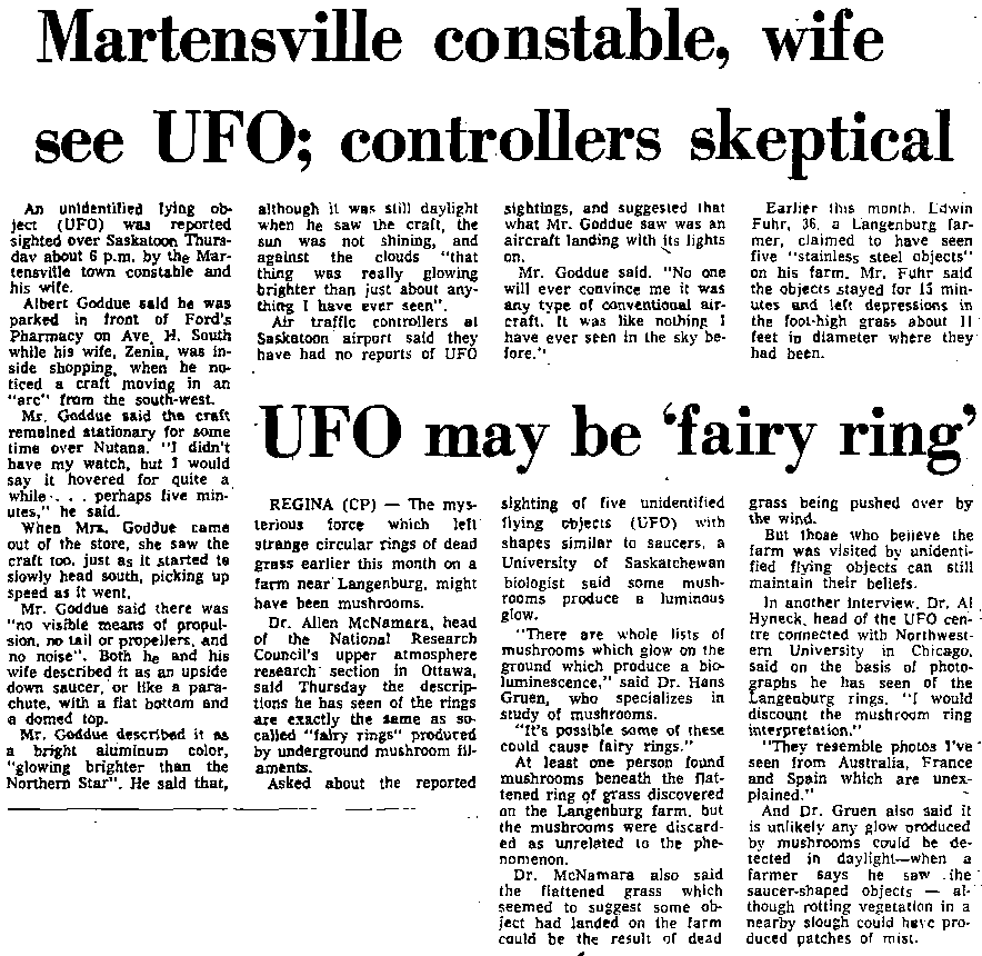 canada - L'affaire de la ferme Fuhr à Langenburg CANADA (1974) Starphoenix27sep1974