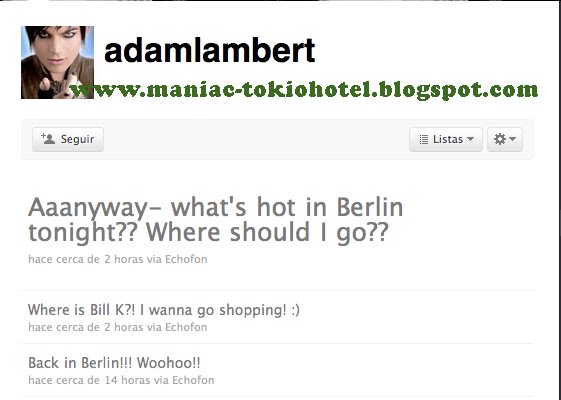 Adam Lambert - Twitter Adammmaniac
