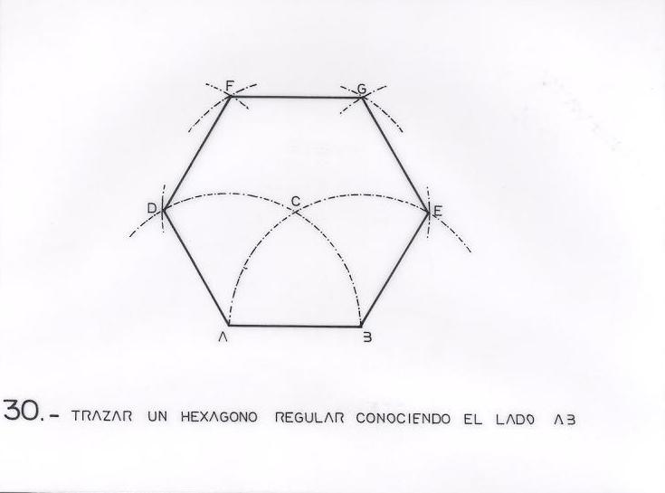 Hexagono a partir de uno de sus lados Alfa30