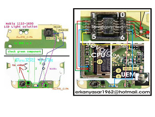 حل جديد مشكلة مايك نوكيا 1110،1600،6030- 100٪ Lcd