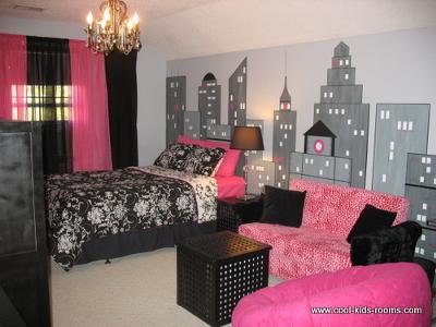 Korter nr. 10 pildid Black-white-and-pink-modern-girls-bedroom-21210197