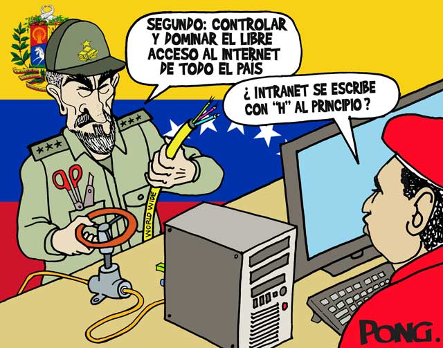 El mayor represor de Cuba, por Venezuela, arreglando problemas "electricos"..... TIRA-509-WEB