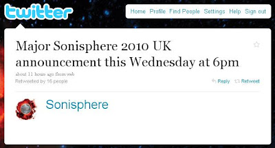 Uma das novidades de quarta-feira é a participação no festival Sonisphere Festival 2010? Sonisphere