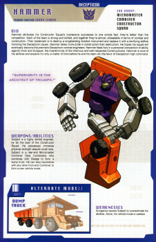 Encyclopédie Transformers des personnages Decepticons 6FM61itS