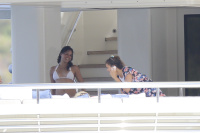 Nina Dobrev and Asustin Stowell enjoy the ocean off the cost the French Riviera (July 26) IwrBkK9b