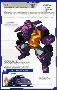 Encyclopédie Transformers des personnages Decepticons Sn2NamiC