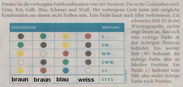 Werner 321 Farbcode Logik>>gelöst von Milka 5x Cgibft9nr153ghja4