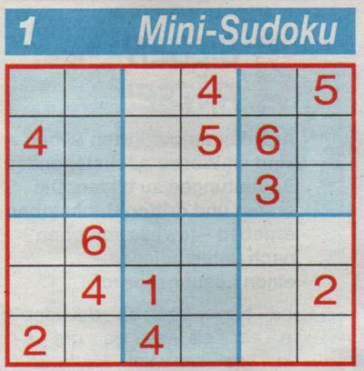 Milka 0166: Mini-Sudoku>>>GELÖST VON WERNER E11hukm24nt98ete9