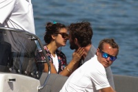 Nina Dobrev and Asustin Stowell enjoy the ocean off the cost the French Riviera (July 26) QJDwTZbv