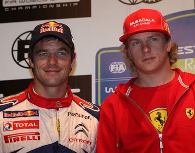 Kimi Raikkonen.. adios a la F1 Loeb-y-Raikkonen