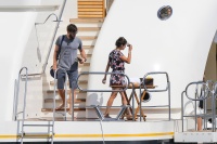 Nina Dobrev and Asustin Stowell enjoy the ocean off the cost the French Riviera (July 26) E0CrGOk1