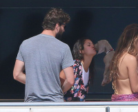 Nina Dobrev and Asustin Stowell enjoy the ocean off the cost the French Riviera (July 26) KzSr4E6N