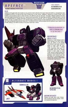 Encyclopédie Transformers des personnages Decepticons IdAFHuBM