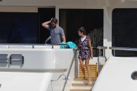 Nina Dobrev and Asustin Stowell enjoy the ocean off the cost the French Riviera (July 26) LY7snxrv