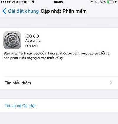 Update iOS 8.3 cho iPhone 6 plus, 6, ip 5s, 5, 4s Download-ios-83