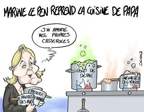 [mékilékon] : n°36 Il n'a pas inventé la poudre, mais il n'était pas loin quand ça a explosé. Dessin-lepen-delucq